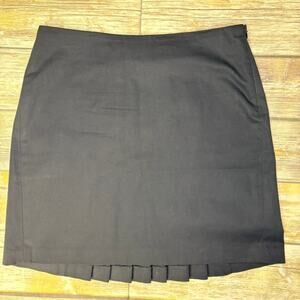 Body by Victoria Dark Academia Goth Black Preppy Pleated Mini Skirt Sz 2